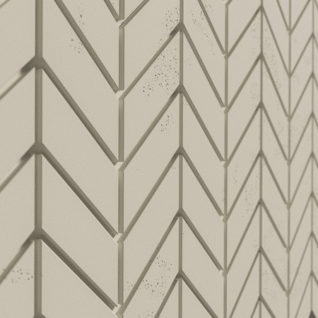 Płyta betonowa na ścianę 3D PB46 939x600x25, kość słoniowa KS, beton architektoniczny