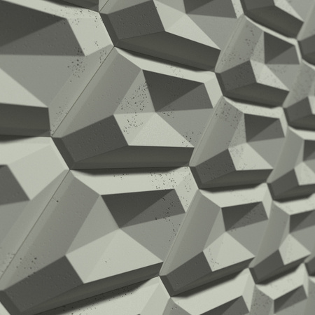 Płyta betonowa na ścianę 3D PB02 448x200x40, zgaszona zieleń CL09, beton architektoniczny