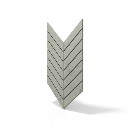 Płyta betonowa na ścianę 3D PB44 1188x600x25, zgaszona zieleń CL09, beton architektoniczny