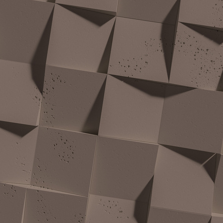 Płyta betonowa na ścianę 3D PB16 600x600x40, czekoladowy CL02, beton architektoniczny