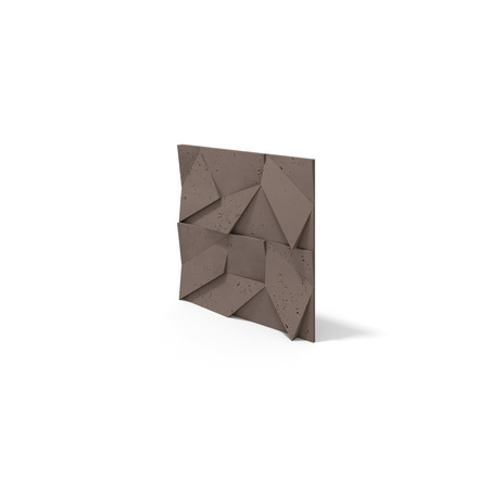 Płyta betonowa na ścianę 3D PB06B 600x600x42, czekoladowy CL02; wzór B, beton architektoniczny