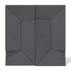 Płyta betonowa na ścianę 3D PB26B 600x600x45, czarny B15, wzór B, beton architektoniczny