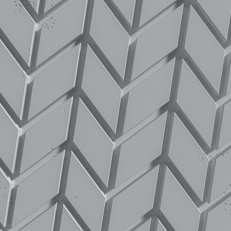 Płyta betonowa na ścianę 3D PB48 935x600x25, szary S96, beton architektoniczny