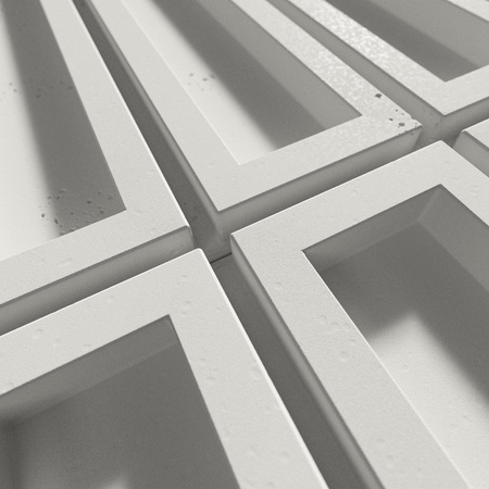 Płyta betonowa na ścianę 3D PB51 800x410x20, zgaszona biel B0, beton architektoniczny