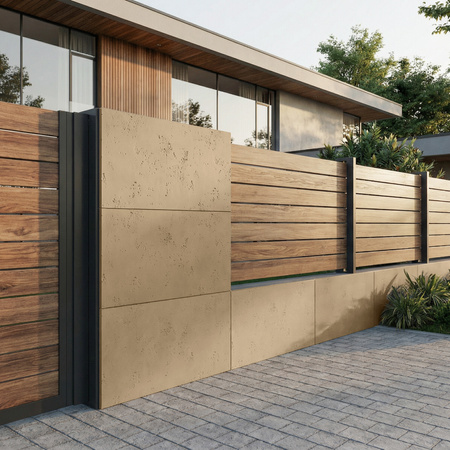 Płyta betonowa na ścianę 2D PA09 1200x600x10, miodowy CL03, beton architektoniczny
