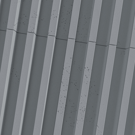 Płyta betonowa na ścianę 3D PB41 1350x380x44, antracytowy B08, beton architektoniczny