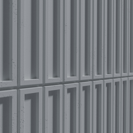 Płyta betonowa na ścianę 3D PB66A 1350x430x22, antracytowy B08; wzór A, beton architektoniczny