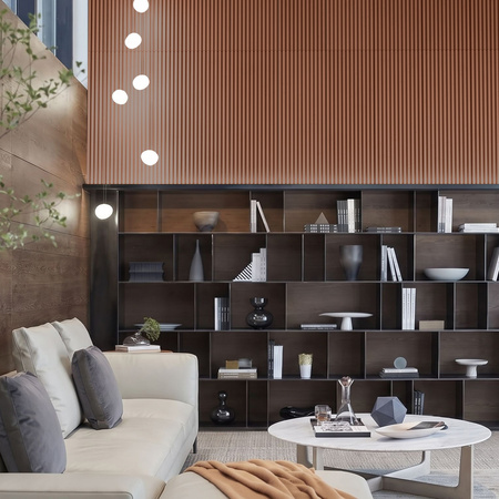 Płyta betonowa na ścianę 3D PB38 1350x480x30, terakota CL01, beton architektoniczny