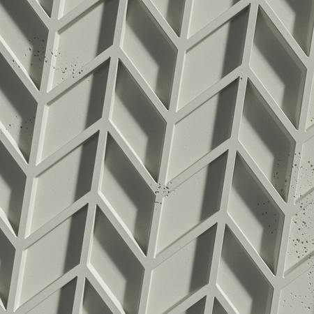 Płyta betonowa na ścianę 3D PB49 935x600x25, pistacjowy CL08, beton architektoniczny