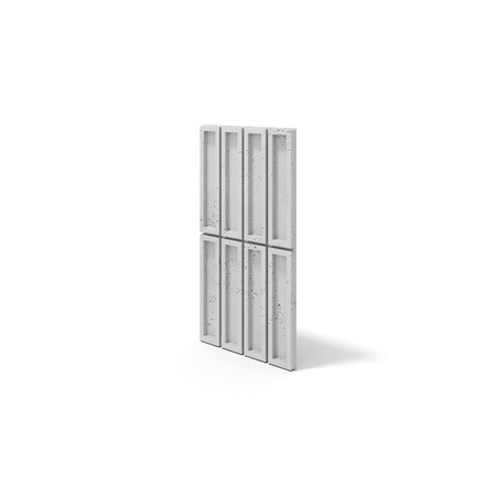 Płyta betonowa na ścianę 3D PB51 800x410x20, jasnoszary S50, beton architektoniczny
