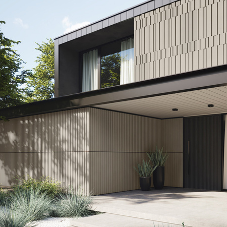 Płyta betonowa na ścianę 3D PB13 1200x600x40, kość słoniowa KS, beton architektoniczny