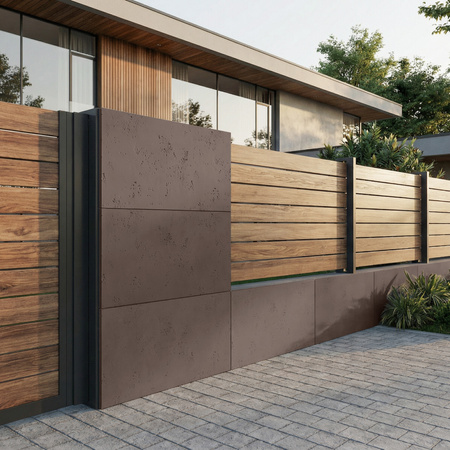 Płyta betonowa na ścianę 2D PA09 1200x600x10, czekoladowy CL02, beton architektoniczny