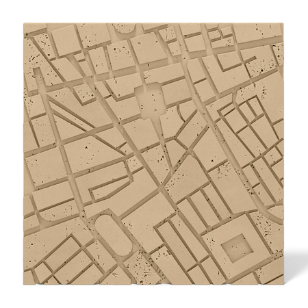 Płyta betonowa na ścianę 3D PB71F 600x600x22, miodowy CL03; wzór F, beton architektoniczny
