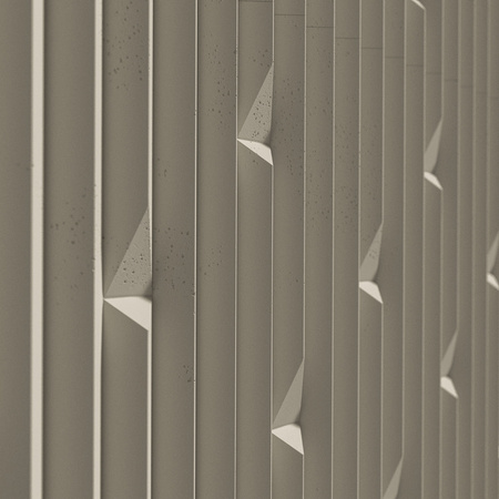 Płyta betonowa na ścianę 3D PB63 1350x480x35, kość słoniowa KS, beton architektoniczny