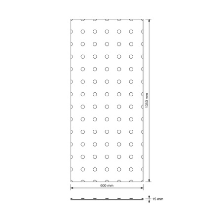 Płyta betonowa na ścianę 3D PB55 1350x600x15, czarny B15, beton architektoniczny