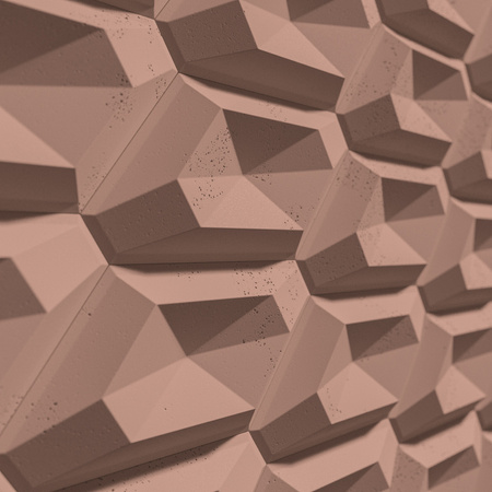 Płyta betonowa na ścianę 3D PB02 448x200x40, brudny róż CL07, beton architektoniczny