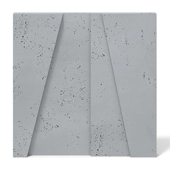 Płyta betonowa na ścianę 3D PB10B 600x600x40, szary S96; wzór B, beton architektoniczny