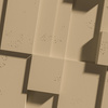 Płyta betonowa na ścianę 3D PB11 1200x600x40, miodowy CL03; wzór A, beton architektoniczny