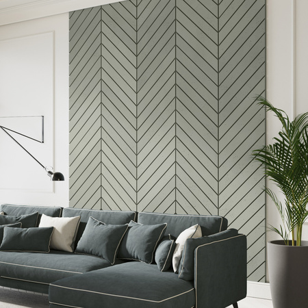 Płyta betonowa na ścianę 3D PB43 1210x500x25, zgaszona zieleń CL09, beton architektoniczny