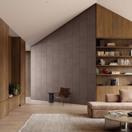 Płyta betonowa na ścianę 2D PA01 600x300x10, czekoladowy CL02, beton architektoniczny