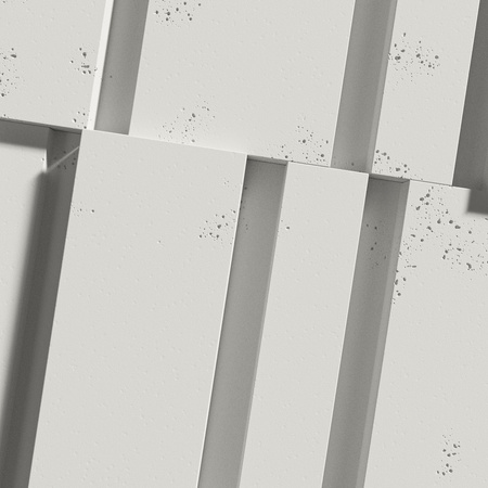 Płyta betonowa na ścianę 3D PB13 1200x600x40, zgaszona biel B0, beton architektoniczny