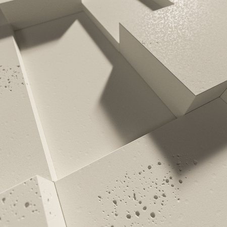 Płyta betonowa na ścianę 3D PB11 1200x600x40, kość słoniowa KS, wzór A, beton architektoniczny