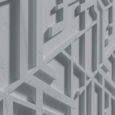 Płyta betonowa na ścianę 3D PB27 1200x600x35, szary S96, beton architektoniczny
