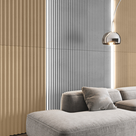 Płyta betonowa na ścianę 3D PB64 1350x480x30, miodowy CL03, beton architektoniczny