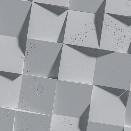 Płyta betonowa na ścianę 3D PB16 600x600x40, szary S96, beton architektoniczny