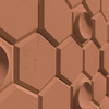 Płyta betonowa na ścianę 3D PB01 975x650x35, terakota CL01, beton architektoniczny