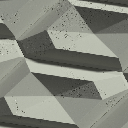 Płyta betonowa na ścianę 3D PB02 448x200x40, zgaszona zieleń CL09, beton architektoniczny