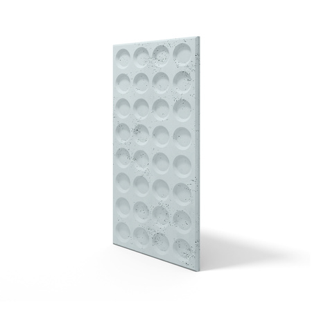 Płyta betonowa na ścianę 3D PB28 1200x600x30, jasny błękit CL06, beton architektoniczny