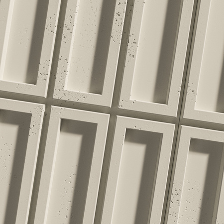 Płyta betonowa na ścianę 3D PB66A 1350x430x22, kość słoniowa KS; wzór A, beton architektoniczny