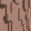 Płyta betonowa na ścianę 3D PB11 1200x600x40, brudny róż CL07; wzór A, beton architektoniczny