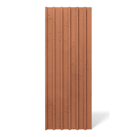 Płyta betonowa na ścianę 3D PB40 1350x510x30, terakota CL01, beton architektoniczny