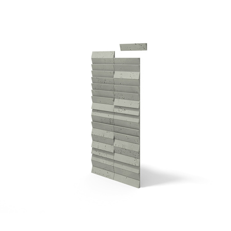 Płyta betonowa na ścianę 3D PB69 5x22,6x2, zgaszona zieleń CL09, beton architektoniczny