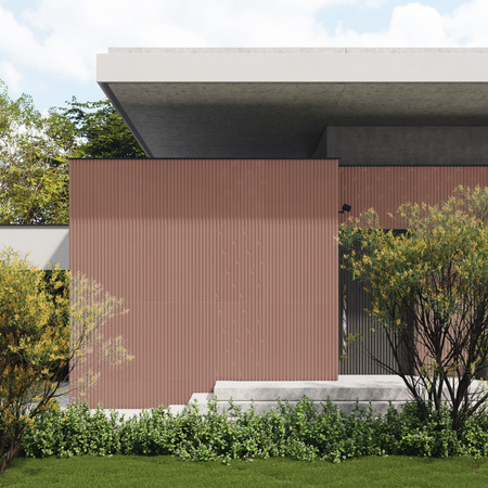 Płyta betonowa na ścianę 3D PB62 1350x480x35, brudny róż CL07, beton architektoniczny