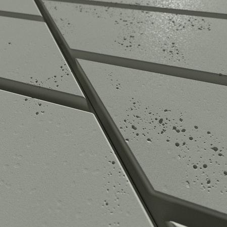 Płyta betonowa na ścianę 3D PB43 1210x500x25, zgaszona zieleń CL09, beton architektoniczny
