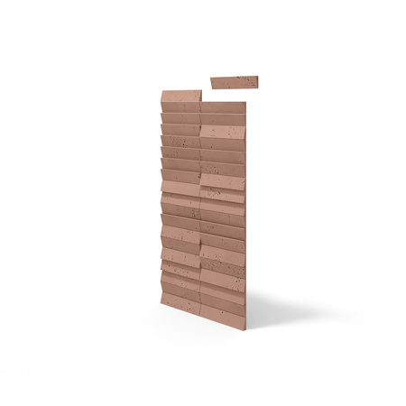 Płyta betonowa na ścianę 3D PB69 5x22,6x2, brudny róż CL07, beton architektoniczny