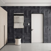 Płyta betonowa na ścianę 3D PB26A 600x600x45, czarny B15, wzór A, beton architektoniczny