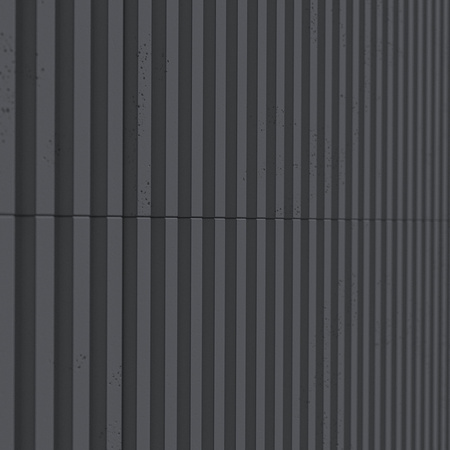 Płyta betonowa na ścianę 3D PB38 1350x480x30, czarny B15, beton architektoniczny