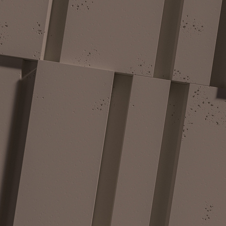 Płyta betonowa na ścianę 3D PB13 1200x600x40, czekoladowy CL02, beton architektoniczny