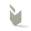 Płyta betonowa na ścianę 3D PB35 455x120x20, zgaszona zieleń CL09, beton architektoniczny