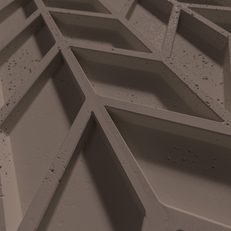 Płyta betonowa na ścianę 3D PB49 935x600x25, czekoladowy CL02, beton architektoniczny