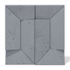 Płyta betonowa na ścianę 3D PB26B 600x600x45, antracytowy B08; wzór B, beton architektoniczny