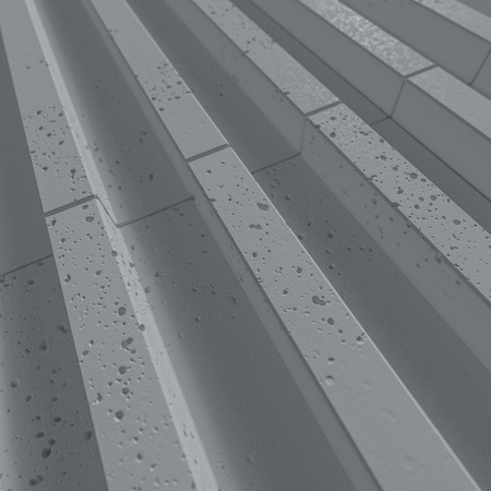 Płyta betonowa na ścianę 3D PB39 1350x490x30, antracytowy B08, beton architektoniczny