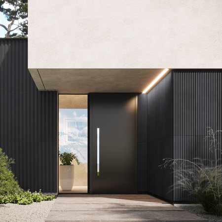 Płyta betonowa na ścianę 3D PB61 1350x500x37, czarny B15, beton architektoniczny