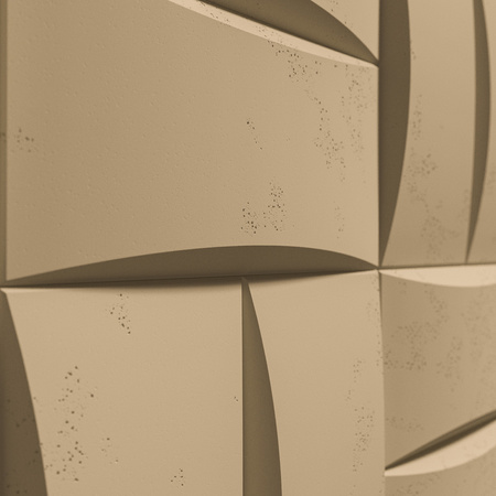 Płyta betonowa na ścianę 3D PB20 600x600x40, miodowy CL03, beton architektoniczny