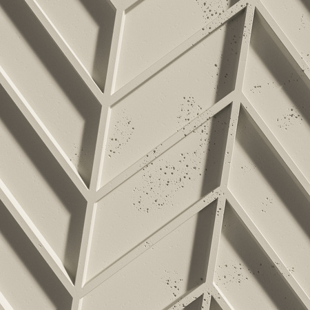 Płyta betonowa na ścianę 3D PB47 939x600x25, kość słoniowa KS, beton architektoniczny