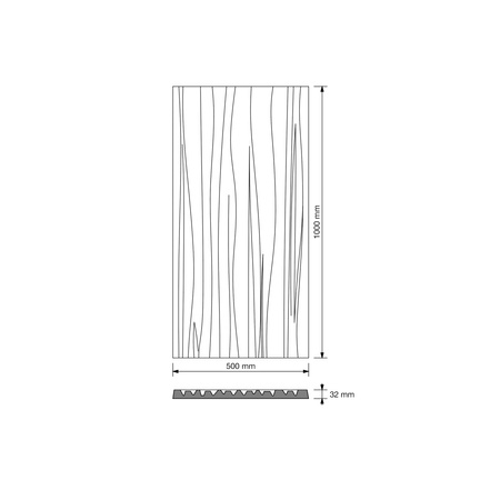 Płyta betonowa na ścianę 3D PB03 1000x500x32, brudny róż CL07, beton architektoniczny